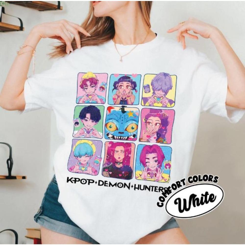 

Devil Hunter Kpop Shirt Saja Boys Kpop Shirt Huntrix Girls Group Shirt Kpop Devil Hunter Merch Kpop Devil Hunter Group Shirt 6XL