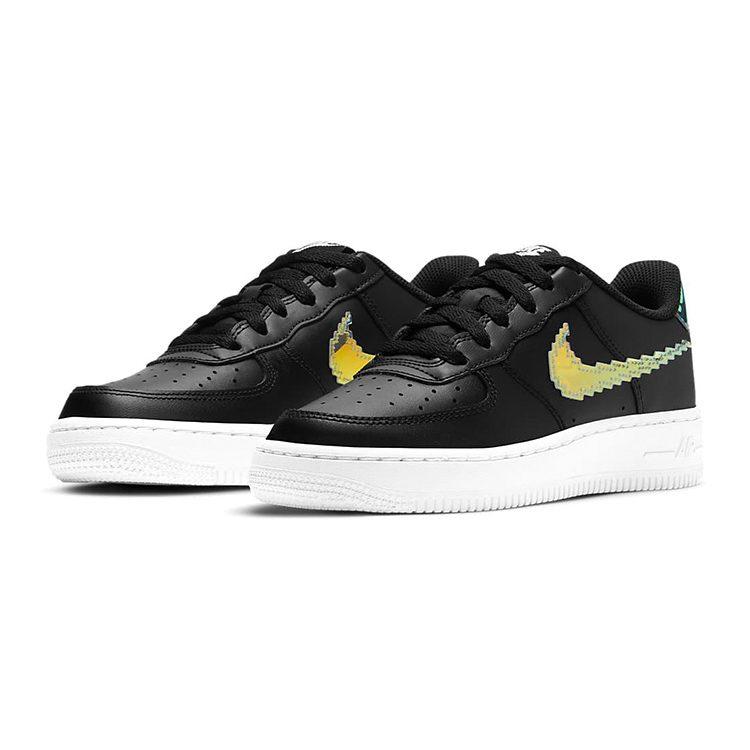 Nike Air Force 1 Low LV8 Digital Swoosh Black GS CW1577-002