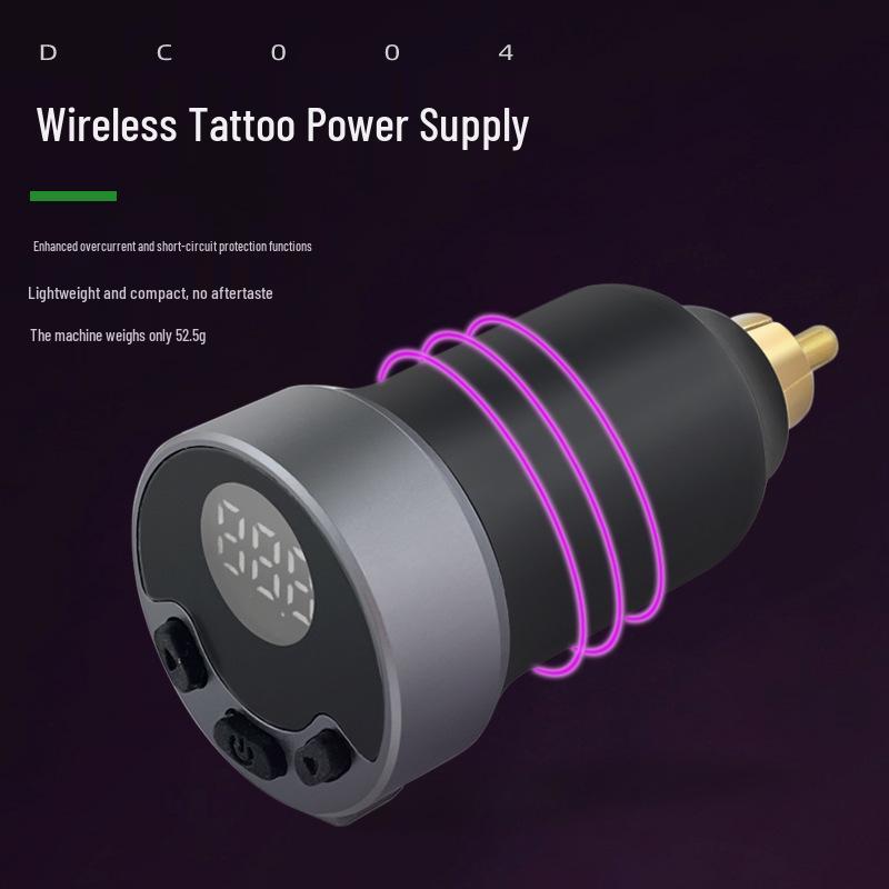 

Oulan DC004 Portable Wireless Tattoo Power Supply with RCA Charging чёрный