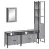 VidaXL Ensemble De Meubles De Salle De Bain 4 Pcs Sonoma Grey, Bathroom Cabinet, Bath Cabinet, Vanity Unit of 3214808