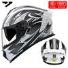 DOT 3C Certified Full Face Motorcycle Helmet Men Women All-Season Riding Safety Gear With Multiple Visor Options
