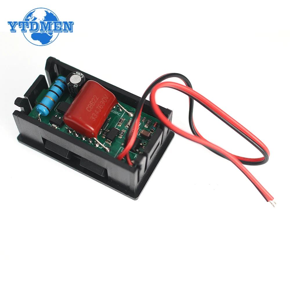 1PCS 0.56 Inch Display Digital Voltmeter Voltage Meter AC 70-500V Red/Blue/Green LED Display Voltage Tester Voltage Indicator
