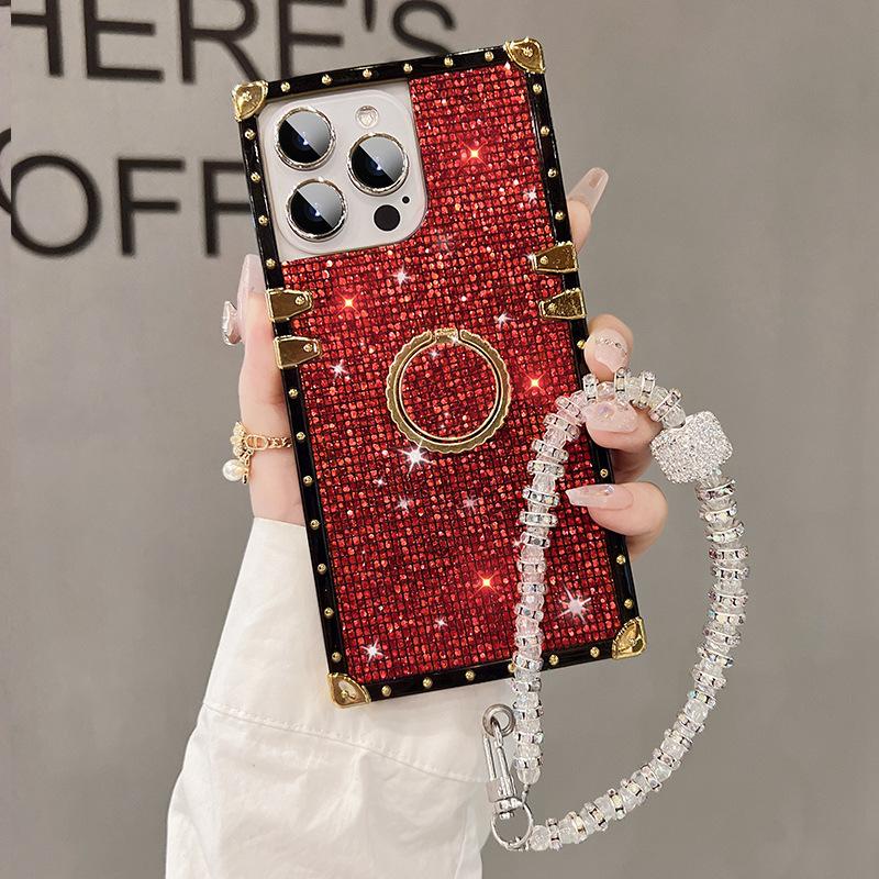 Glitter Powder Stand Applicable To Apple 16promax Mobile Case New IPhone 17 All Inclusive Silicone 14 15