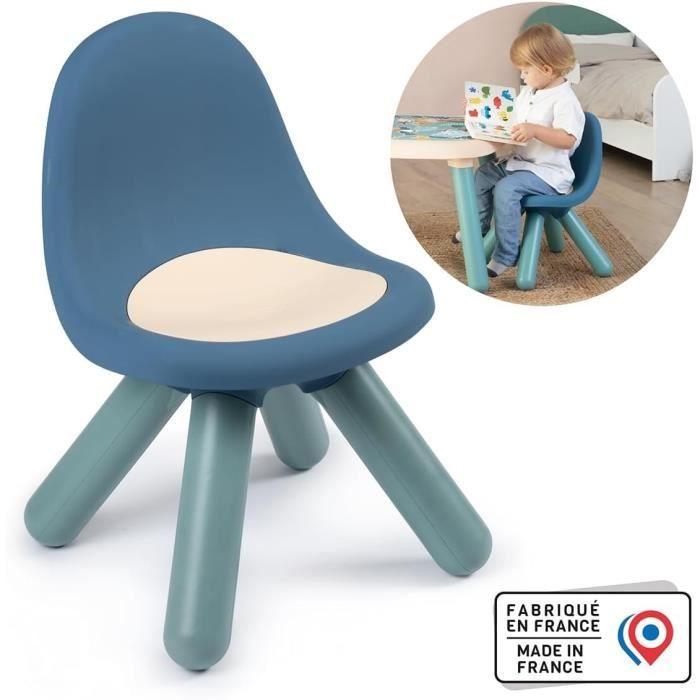 Little Smoby - Chaise enfant bleue - Pieds soufflés - Intérieur et Extérieur - Anti-UV