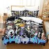 Anime The World Ends With You Neku Sakuraba Bettwäsche-Set Bettbezug Bettwäsche-Set Steppdeckenbezug Kissenbezug Bettdecke King Queen Größe