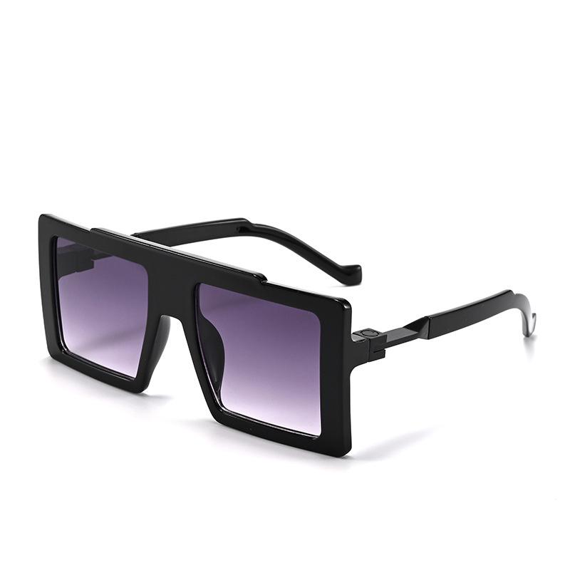 New High Quality Retro Gradient Square Women Sunglasses Luxury Brand Thick Frame Design Men Casual Versatile Glasses Uv400