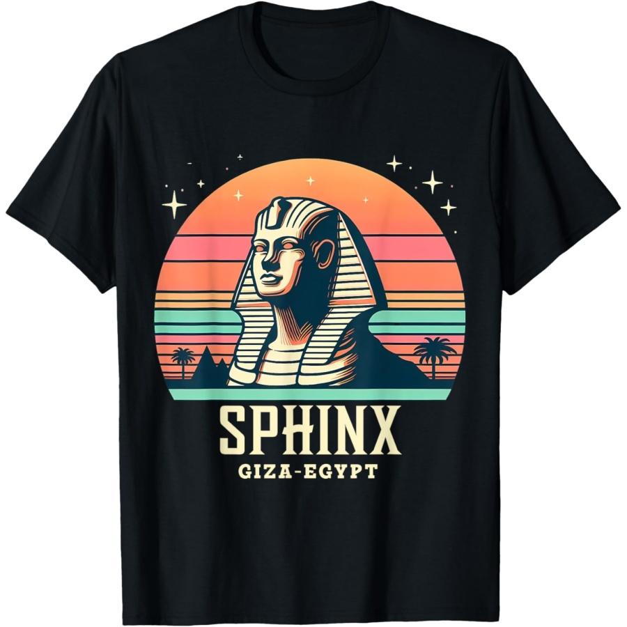 Сфинкс Гиза Египет Каир Сувенир Памятные вещи Пирамиды Гордая футболка XXXXXL чёрный