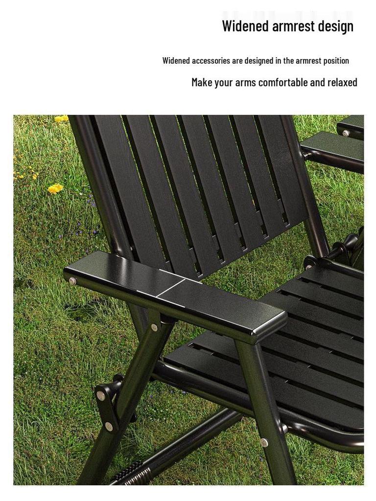 Portable Folding Recliner Beach Chair with Backrest - Ideal for Picnic, Balcony, Camping, and Leisure