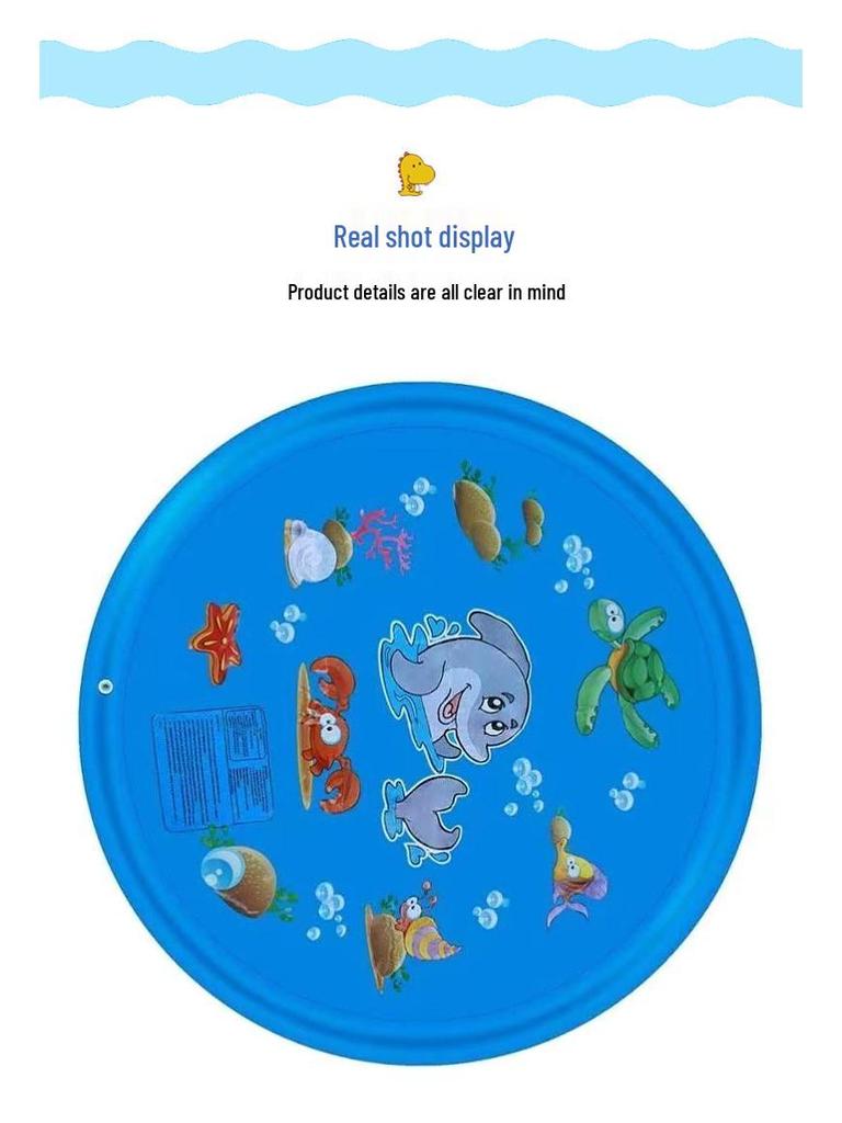 Children's Outdoor Inflatable Sprinkler Pad Pool - PVC Water Play Toy for Backyard