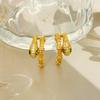Elegant Zircon Inlaid Snake-Shaped Earrings: Versatile Design, Women's Hoop & Ear Cuffs