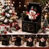 Christmas Pop Up Gift Box 3D Printed Pop-Up Magic with Spring Action, Xmas Elements/Angel/Star Creative Stocking Stuffers Ornaments, Festive
