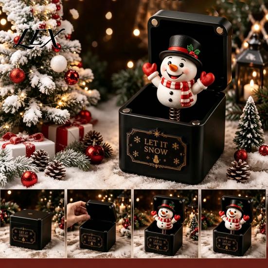 Christmas Pop Up Gift Box 3D Printed Pop-Up Magic with Spring Action, Xmas Elements/Angel/Star Creative Stocking Stuffers Ornaments, Festive