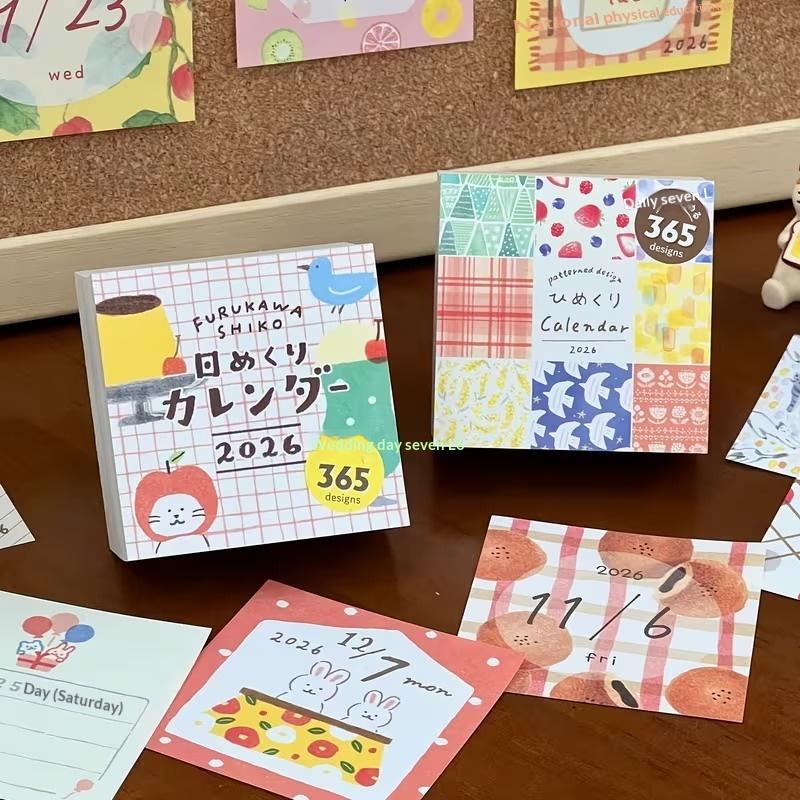 Hot Sale 2026 Japanese-Style Tear-Off Desk Calendar - A Daily Illustrated Notebook With A Cute Illustration Style