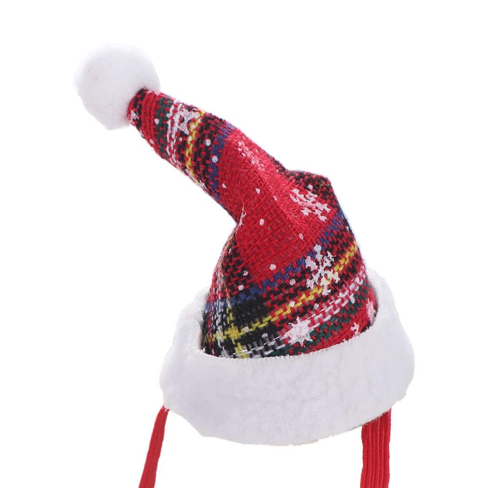 Decorative Xmas Cat Santa Hat Adjustable Puppy Christmas Hat Christmas Pet Hat  New Year