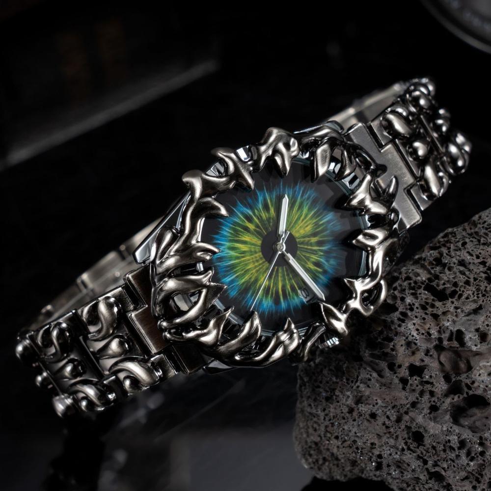 Blue Green Devil Eye Claw AAA Quartz Watch Men Y2K Antique Alabaster Industries Personalize Special High Quality Unique Clock