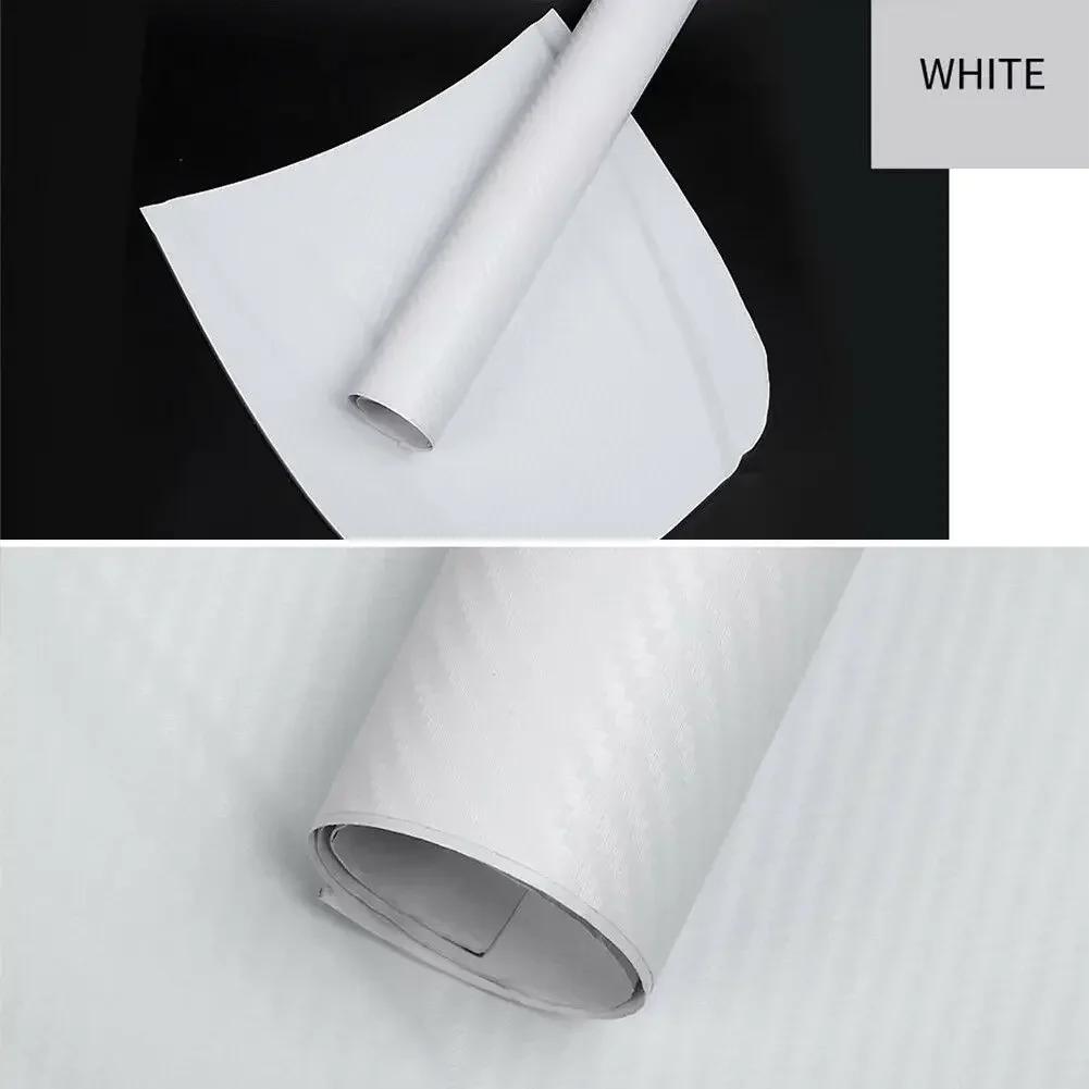 Car 3D Carbon Fiber Roll Film DIY Decorative Stickers Auto Styling Computer Laptop Skin Carbon Fiber Vinyl Film Decals 30x127cm