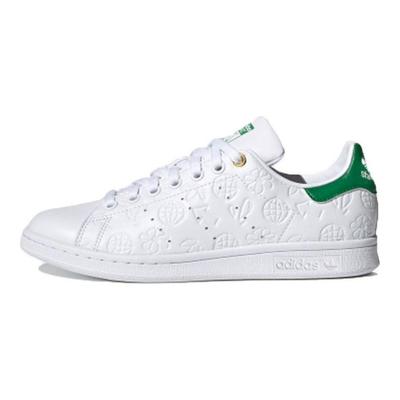Stan Smith S reliéfnou grafikou - Bielo-zelené dámske tenisky Cloud-White Chalk-White FX5674
