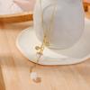 French Elegant Rose Necklace Super Fairy Spring Gentle Water Drop Pendant White Girl Sweet Clavicle Chain
