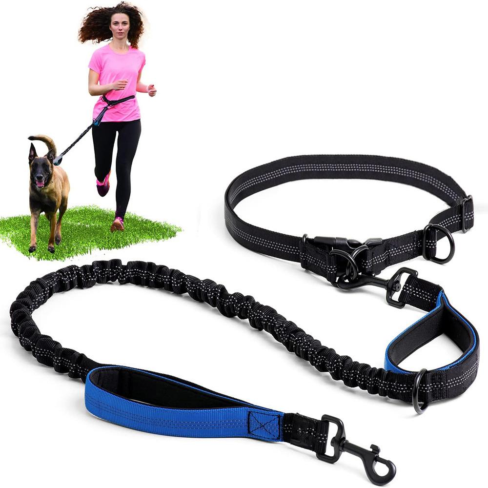 Hot Sale Running Dog Walking Belt Traction Rope Reflective Safety Buffer Retractable Outdoor Dog Rope Outdoor Sports Dog Rope