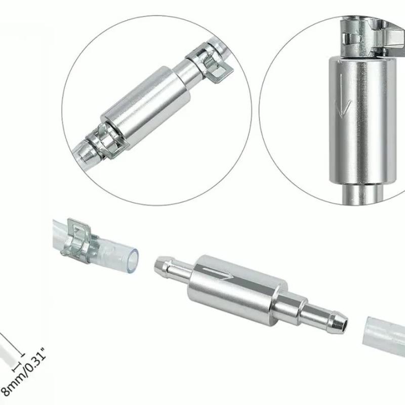 Brake Bleeder Hose Clear Aluminum Brake Fluid Bleed Hose Line One Way Check Valve Tube Bleeder Tool