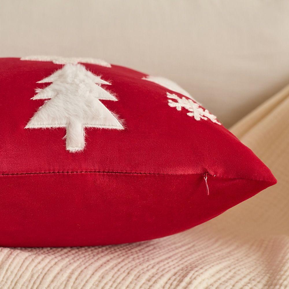 INS Style Throw Pillowcover Christmas Tree Cushion Cover Velvet Christmas Pillowcase  Sofa/Bed