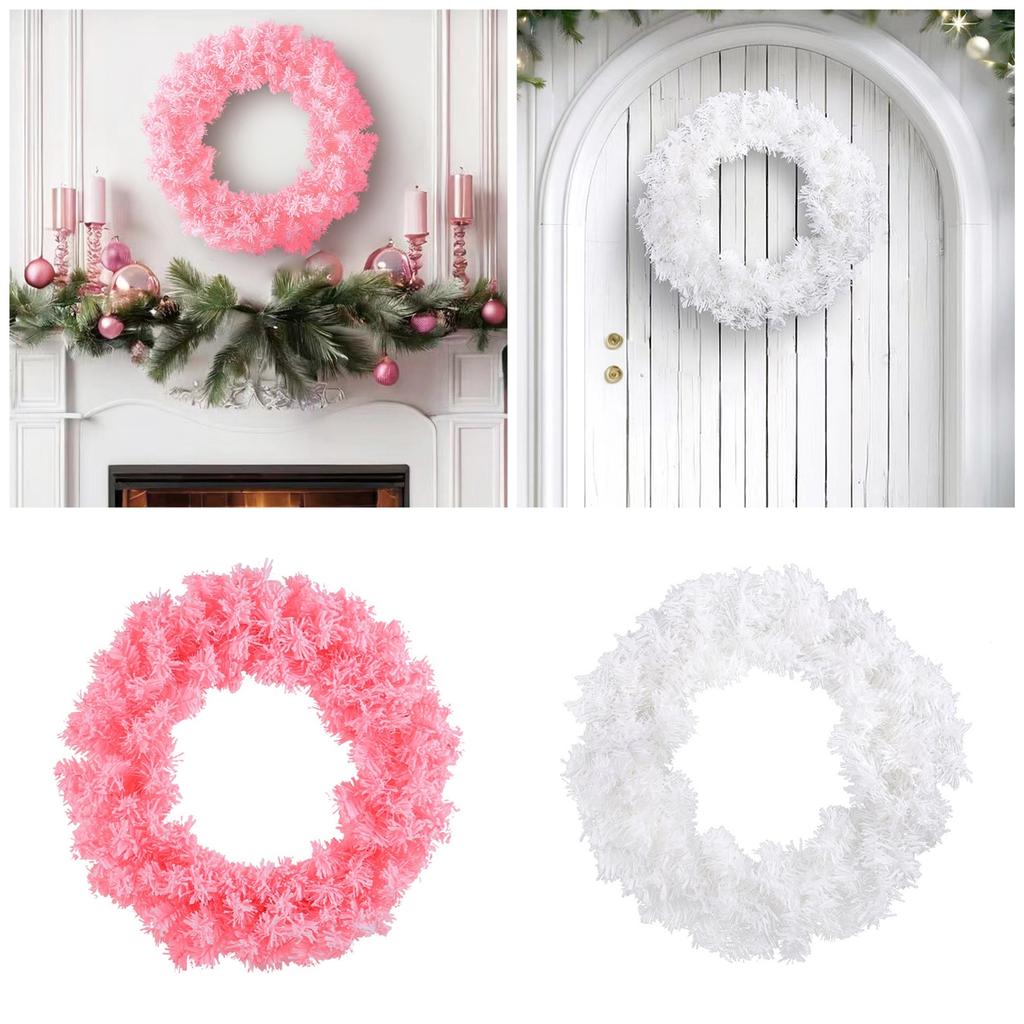 Elegant Christmas Artificial Wreath 40CM/50CM Diameter Simulation Garlands Perfect for Door and Wall Holiday Decors