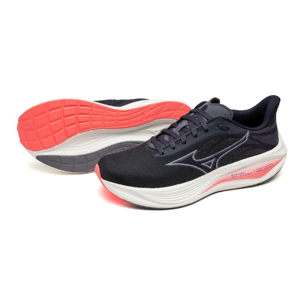 Mizuno NEO COSMO Running Shoes for Dark Navy X Light Purple X 2E Women, Pink, 24.5 Cm,