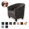 Grey Leaves Couch Sofa Cover Stretch Club Relax Slipcover for Living Room Elastic Armchair Single Seater Bar Protector Cover