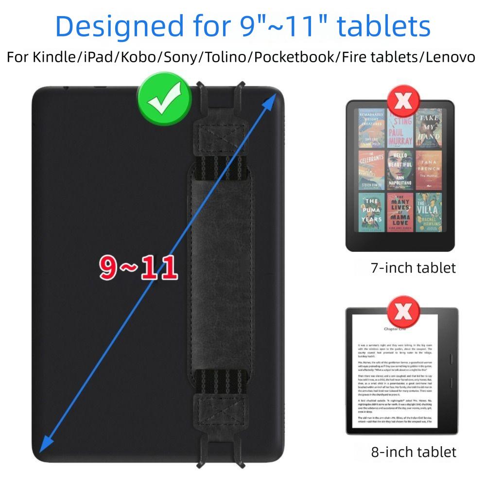 Leather Tablet Hand Strap Anti Drop Elastic Finger Grip Holder Universal Anti-Slip for Kindle/iPad/Kobo/Sony/Pocketbook/Lenovo