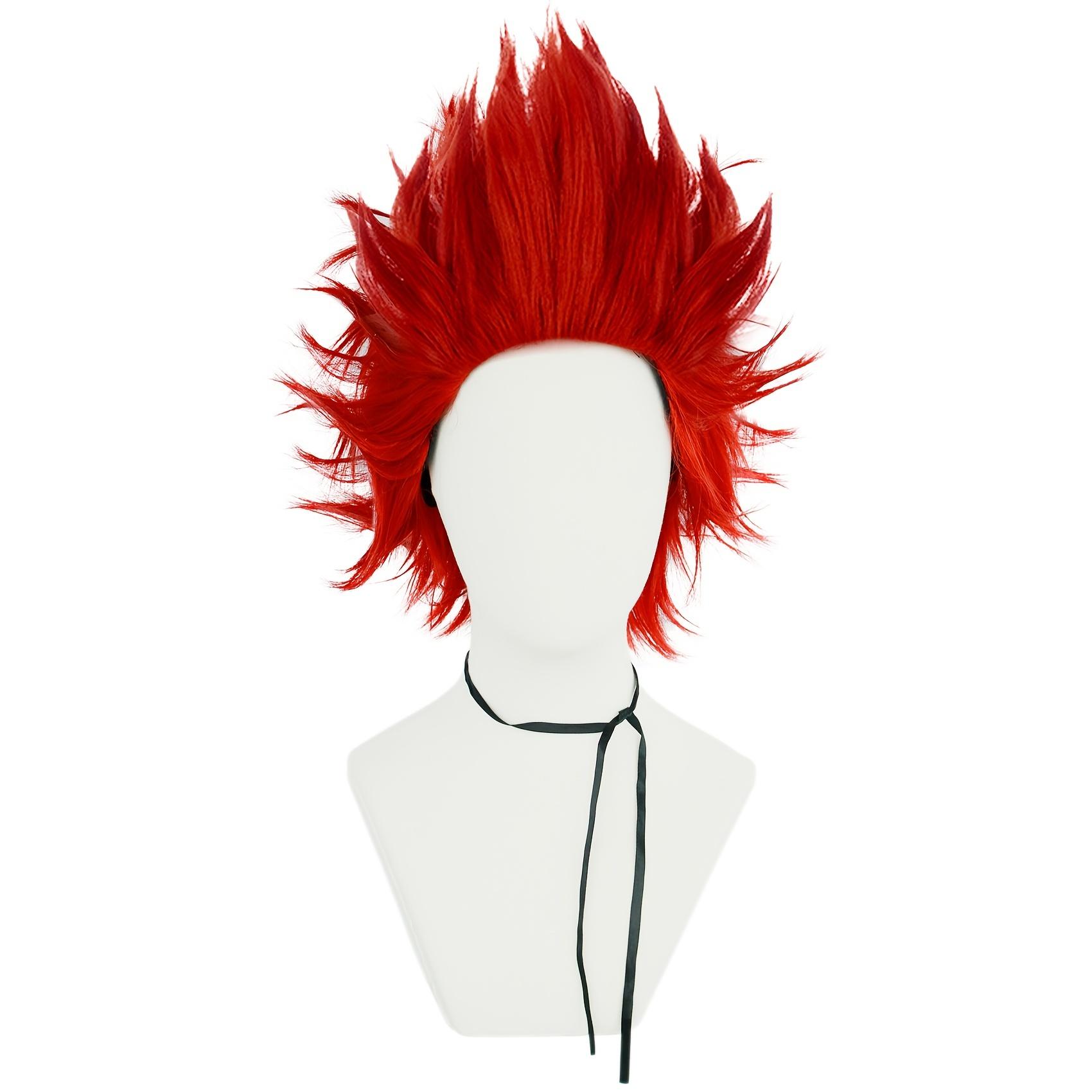

Synthetic Short Red Kirishima Eijiro Sanji Cosplay Costume Wig for Halloween Christmas Thanksgiving Day 12inches красный