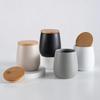Nordycki Minimalistyczny Ceramiczny Słoik do Przechowywania z Drewnianą Pokrywką Szczelny Słoik Artykuły Kuchenne Cukier Kawa Herbata Różne Zboża Szczelny Słoik YLE591