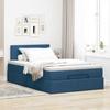 Maison Exclusive - Lit ottoman avec matelas et LED bleu 120x190 cm tissu