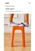 Stackable Non-slip Upholstered Plastic Stool for Dining, Living Room & Storage