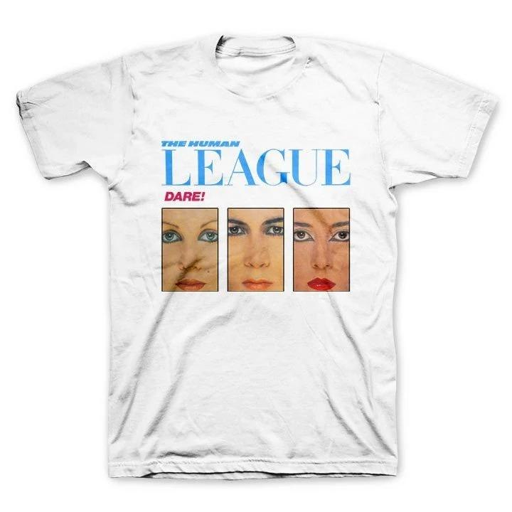 HuUnisex League Dare White TShirt Summer Unisexs and Womens Loose and Breathable Tshirt Top S