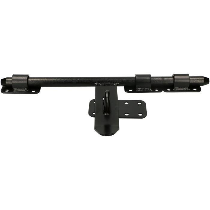 Verrou de porte - KOTARBAU - 340 mm - Acier massif - Noir - Securité 4