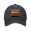 Set di Strisce a Pennellate di Colore Astratto Cappellino da Baseball Lavato Outdoor Per Donna Unisex FeUnisex