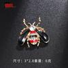 Bee Insect Brooch Pin with Crystal Accent Metal Alloy Body and Enamel Wings Suitable for Clothing Accessories Decoration