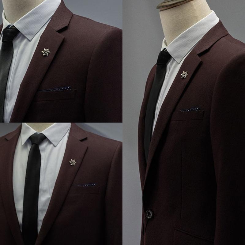 Vintage Hexagram Alloy Brooch Elegant Retro Design Sturdy Allergy Resistant Jewelry Accessory For Women Men