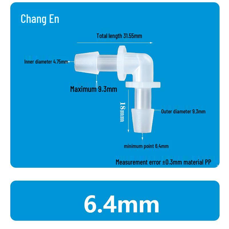 Plastic 90° Hose Connector Elbow Barb