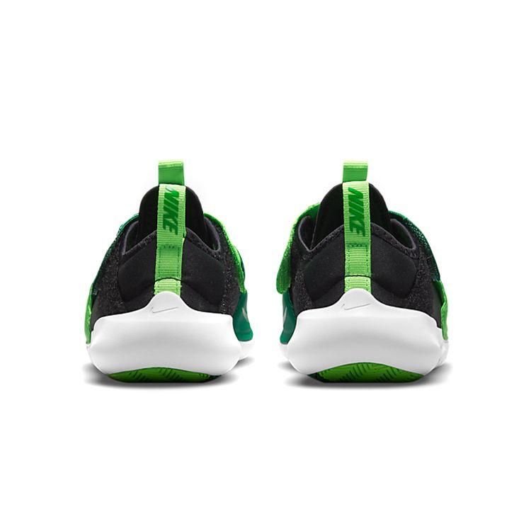 Nike Flex Advance Slip-On Velcro Low-Top Kids Running Shoes Kids Sneakers Black Green CZ0186-004