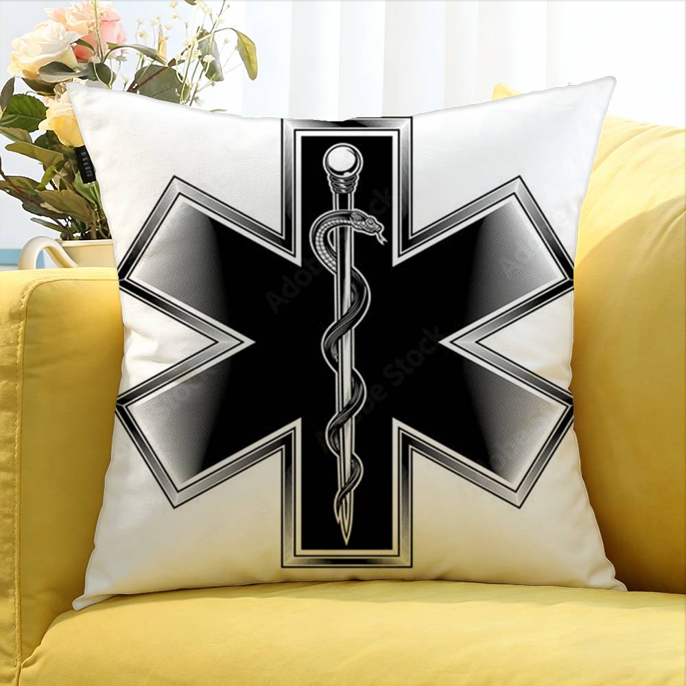 Star of Life World Various Sizes Square Pillow Case For Car Home Bedchamber Decor