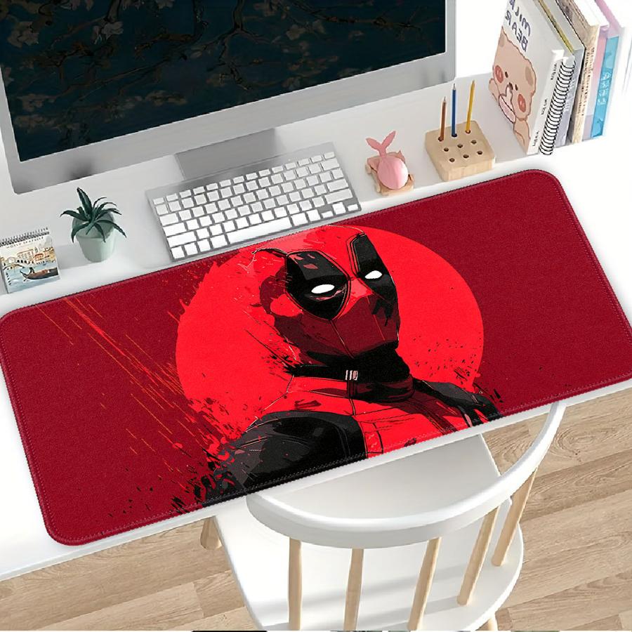 Marvel Deadpool Cooles Mauspads Schreibtischzubehör Spielkonsolen-Pad Tastatur-Mauspad Büro-Pad Computer-Laptop-Pad Wasserdicht