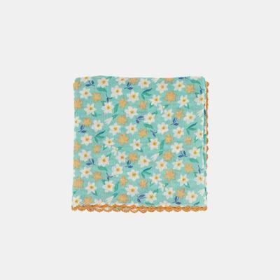 Elkate Damen Florales Taschentuch Bandana Baumwollgaze Wander-Schweißhalstuch Luxus-Taschentuch LDR193