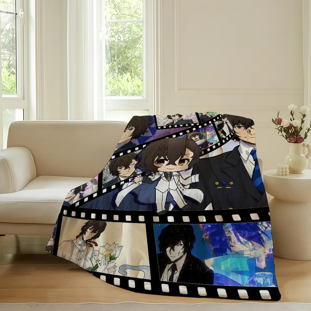 Adventure anime Bungo Stray Dogs Blanket For Sofa Office Bed Plane Travel Sleep Read Relax Camping Soft And Warm
