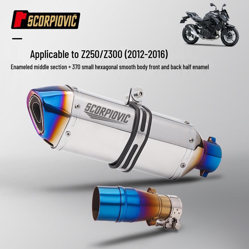 Stainless Steel Mid-Pipe Tailpipe Muffler for Z300/Z250 (2012-2016)