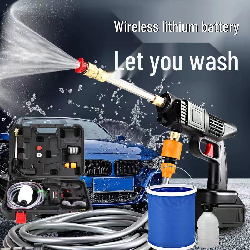 Kabellose Hochdruck-Autowasch-Wasserpistole mit Lithiumbatterie für kraftvolle Reinigung