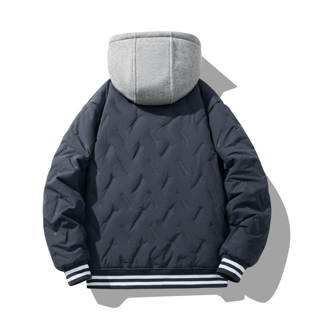 Plus Size European American Hooded Men's Ultrasonic Down Cotton Vest Jacket