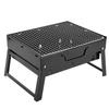 Grill BBQ Holzkohlegrill Edelstahl Klein Mini BBQ Werkzeugsatz Outdoor Kochen Camping Picknick Strand Tragbarer BBQ
