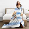 Nautical Anchor Boat Flannel Blanket Winter Warm Bedding Throws for Child Living Room Pattern Bedspread Sofa Bed Cover
