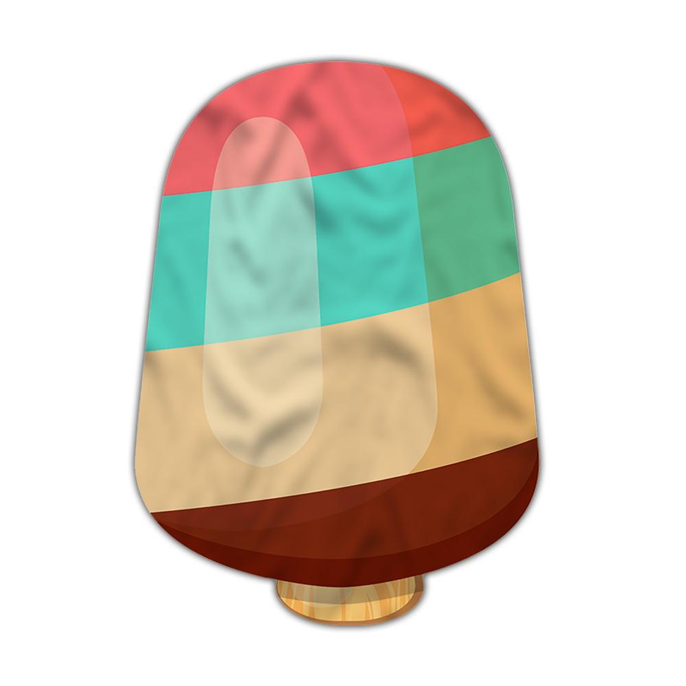 Sommer Eis am Stiel Form Strandtuch Regenbogen Dopamin Ultrafeines Faserhandtuch Stoff Strandkissen Schwimmen Badetuch Handtuch